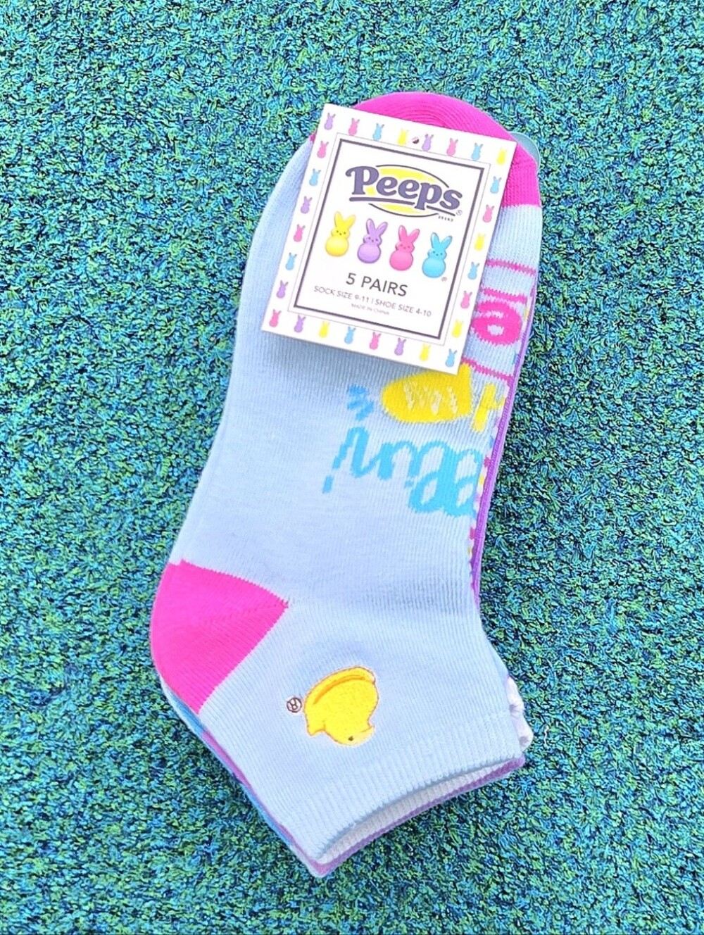 Peeps Crew Socks - 5 Pairs - Multi-color